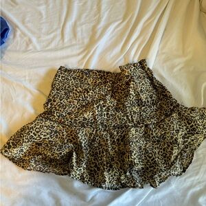 Zara cheetah print rufffle skirt with built in shorts